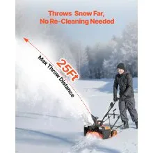 VEVOR 15A 23 in  Electric Corded Snow Blower 25 ft Throw Distance Snow Thrower