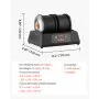 VEVOR Rock Tumbler Kit, 3.6kg Rock Polishing Kit, 4 Speed Settings 9-Day Polishing Timer Stone Polishing Kit, Double Barrel Rock Polisher with Adapter, Rock Polisher for Adults and Kids