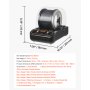 VEVOR Rock Tumbler, 3 lb Rock Polishing Machine, Rocks Tumbling Kit with 4-Speed Adjustment, 1–9 Day Timer, PC Sound Reduction Cover & TPU Drum, Direct Drive Motor Rocks Polishing, Quiet Operation