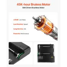 VEVOR Rock Tumbler Kit, 17 lbs Rock Polishing Kit, 2-Speed Stone Polishing Kit with 240-Hour Polishing Timer, Rock Polisher with Belt-Driven Brushless Motor, Rock Polisher for Adults and Kids