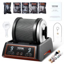 VEVOR Rock Tumbler Kit 2.5 lbs Rock Polisher 9 Speeds 9-Day Timer with Grits