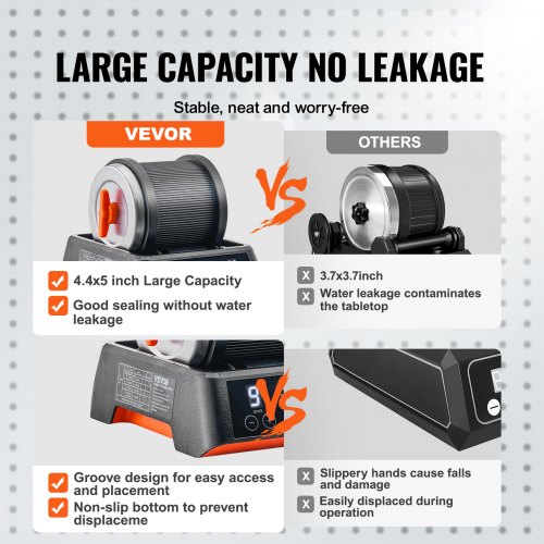 VEVOR Rock Tumbler Kit, Beltless Pro Stone Tumbler for Kids, 1lb