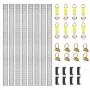 VEVOR E Track Tie-Down Rail Kit, 34 STK 5FT E-spor sæt indeholder 8 stålskinner & 2 enkeltslidser & 8 O-ringe & 8 bindinger m/ D-ring & 8 endestykker, sikringstilbehør til last, motorcykler og Cykler