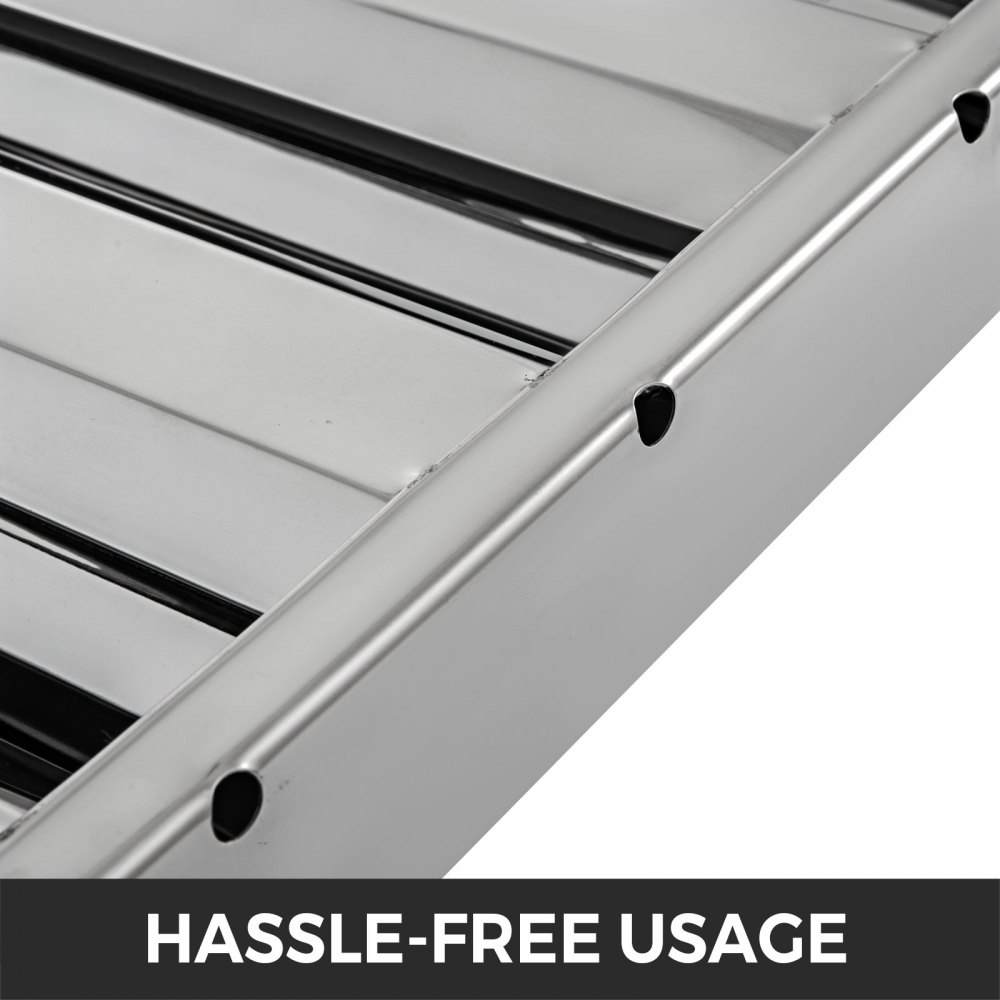 6Pcs/Set 430 Stainless Steel Range Hood Filter With 4 Grooves Baffle Grease Filter 20 x 20 Inch For Commercial Kitchen