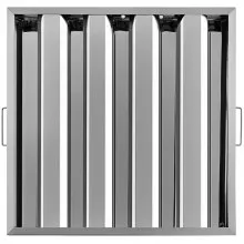 VEVOR Pack of 6 Hood Filters 19.5W x 19.5H Inch, 430 Stainless Steel 4 Grooves Commercial Hood Filters, Range Hood Filter for Grease Rated Commercial Kitchen Exhaust Hoods
