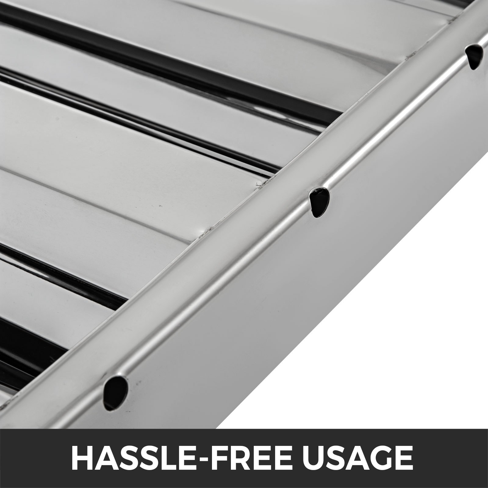 6Pcs/Set 430 Stainless Steel Range Hood Filter With 4 Grooves Baffle Grease Filter 20 x 20 Inch For Commercial Kitchen