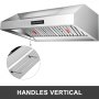 VEVOR Pack of 6 Hood Filters 19.5W x 24.5H Inch, 430 Stainless Steel 4 Grooves Commercial Hood Filters, Range Hood Filter for Grease Rated Commercial Kitchen Exhaust Hoods