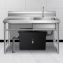 VEVOR Commercial Grease Interceptor 70 LB, Carbon Steel Grease Trap 35 GPM, Grease Interceptor Trap with Side Water Inlet, Under Sink Grease Trap for Restaurant Canteen Factory Home Kitchen