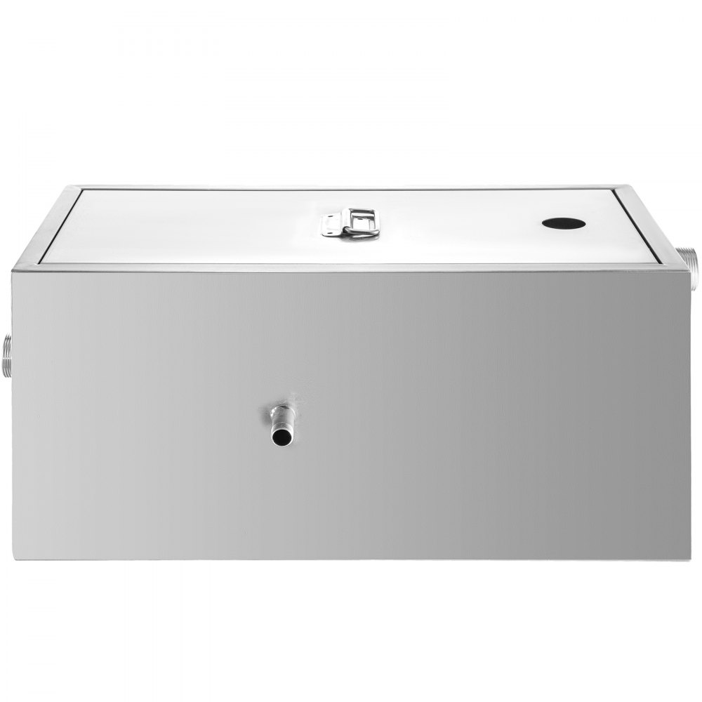 VEVOR 25LB Commercial Grease Trap, 13GPM Commercial Grease Interceptor, Stainless Steel Grease Trap w/Top & Side Inlet, Under Sink Grease Trap for Restaurant Factory Home Kitchen