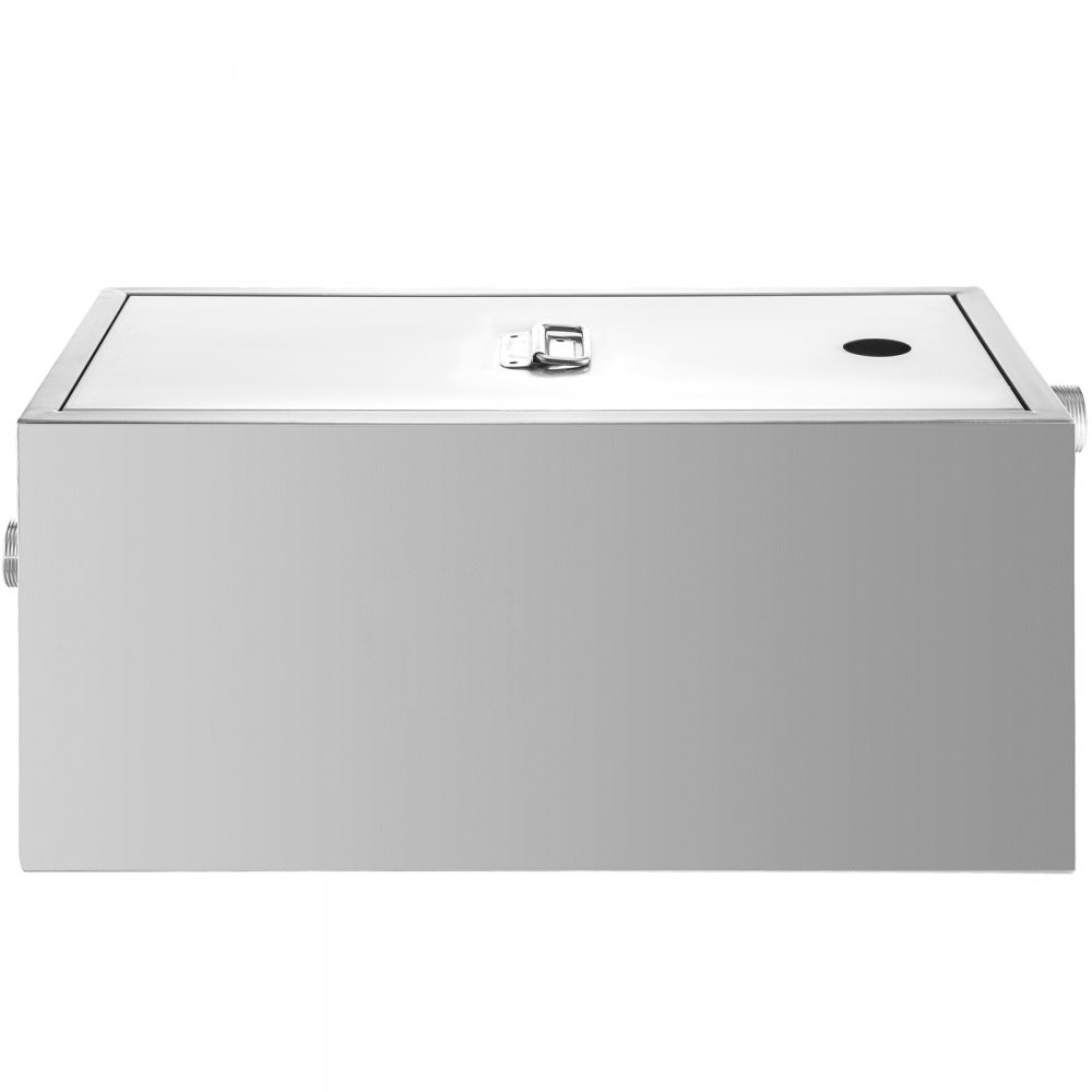 VEVOR Commercial Grease Interceptor, 6 GPM Commercial Grease Trap, 8 LB Grease Interceptor, Stainless Steel Grease Trap w/ Top & Side Inlet, Under Sink Grease Trap for Restaurant Factory Home Kitchen