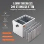 VEVOR Commercial Grease Trap, 3.6 kg Grease Interceptor, Side Inlet Interceptor, Under Sink Stainless Steel Grease Trap, 2.8 GPM Waste Water Oil-water Separator, for Restaurant Canteen Home Kitchen