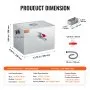VEVOR Commercial Grease Trap, 3.6 kg Grease Interceptor, Side Inlet Interceptor, Under Sink Stainless Steel Grease Trap, 2.8 GPM Waste Water Oil-water Separator, for Restaurant Canteen Home Kitchen