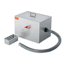 VEVOR Commercial Grease Trap, 8 LBS Grease Interceptor, Side Inlet Interceptor, Under Sink Stainless Steel Grease Trap, 2.8 GPM Waste Water Oil-water Separator, for Restaurant Canteen Home Kitchen