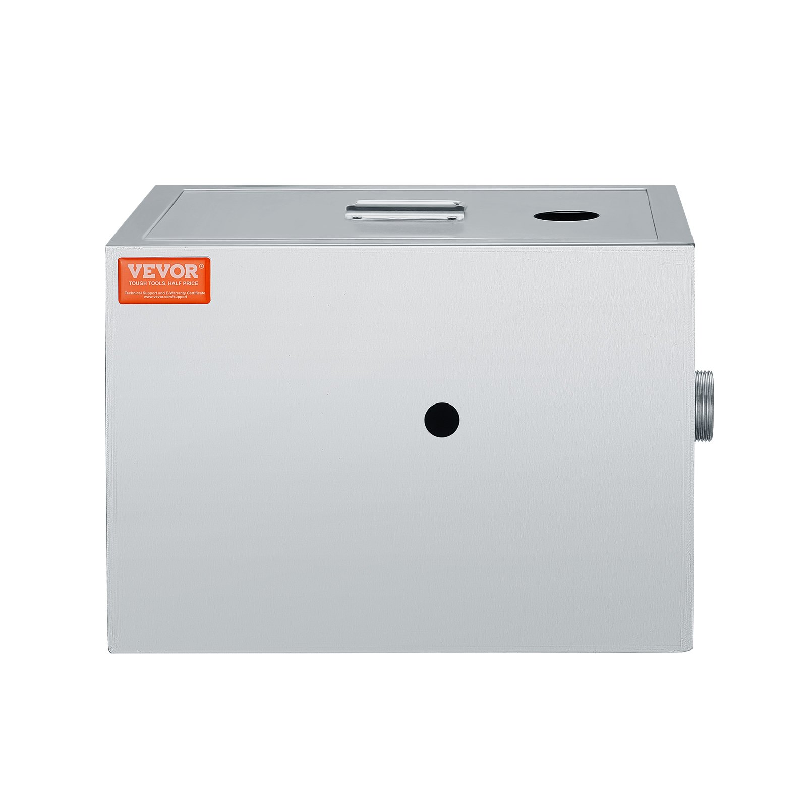 VEVOR Commercial Grease Trap, 8 LBS Grease Interceptor, Top Inlet Interceptor, Under Sink Stainless Steel Grease Trap, 2.8 GPM Waste Water Oil-water Separator, for Restaurant Canteen Home Kitchen