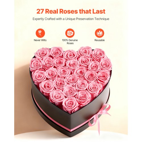 Rose Eternelle Fete Des Grand Mere Rose Artificielle Plaquée Or 24 Carats - Cadeau éternel Saint-Valentin - Fête Des Mères - Anniversaire - Hauteur ~24 Cm