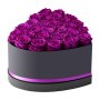 VEVOR Forever Flowers, 27 Preserved Roses in Heart Shape Box, Eternal Flowers Immortal Bouquet Birthday Present for Women Her Wife Mothers, Anniversary, Valentine's Day,Christmas, Purple