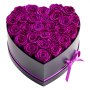 VEVOR Forever Flowers, 27 Preserved Roses in Heart Shape Box, Eternal Flowers Immortal Bouquet Birthday Present for Women Her Wife Mothers, Anniversary, Valentine's Day,Christmas, Purple