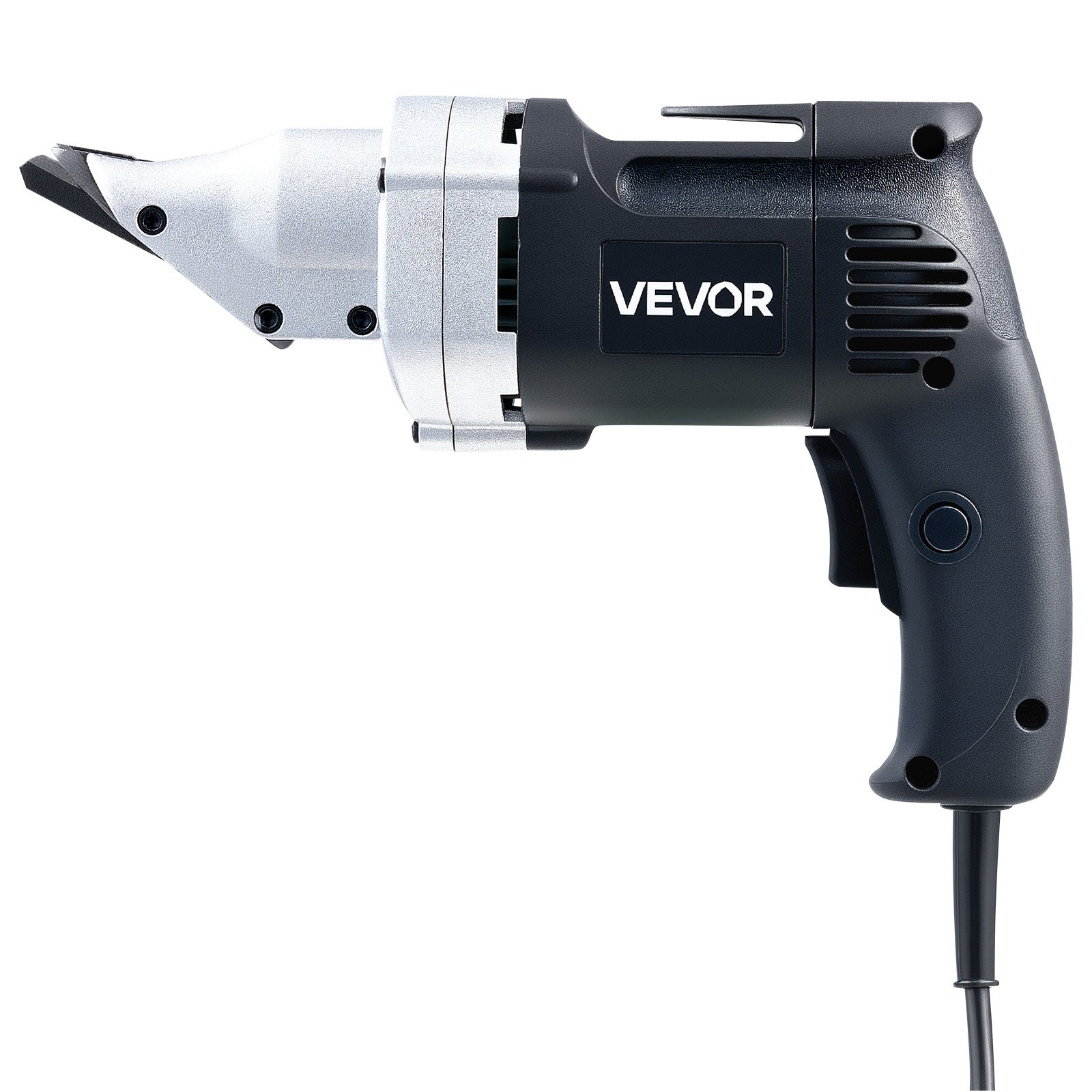 VEVOR Electric Metal Shear, 4.0-Amp Corded Sheet Metal Cutter with 360-Degree Swivel Head, Variable Speed, Continuous Cutting, Clean Cut for 1.22 mm Galvanized Steel, 1 mm Stainless Steel, 2500 SPM