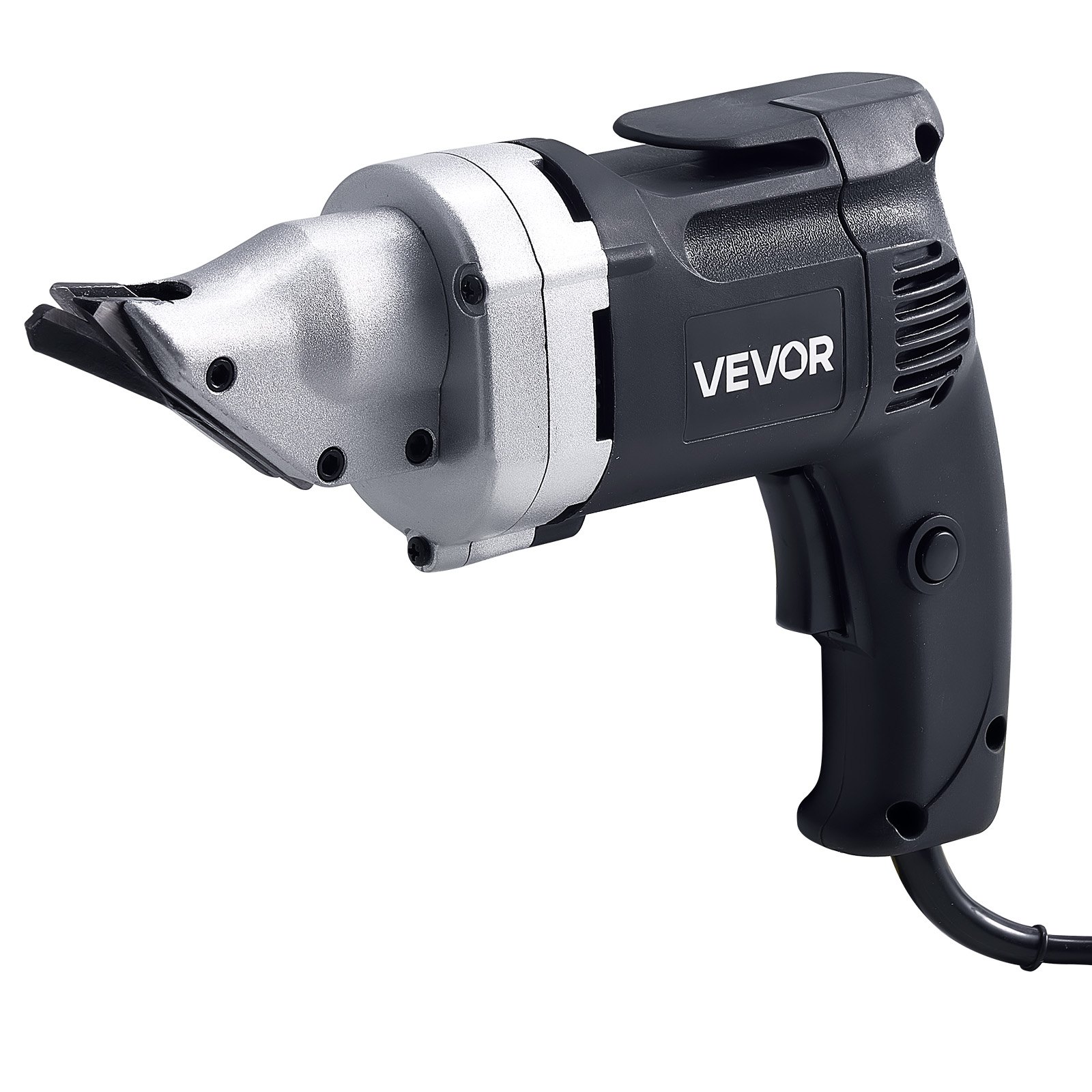 VEVOR Electric Metal Shear, 4.0-Amp Corded Sheet Metal Cutter with 360-Degree Swivel Head, Variable Speed, Continuous Cutting, Clean Cut for 1.22 mm Galvanized Steel, 1 mm Stainless Steel, 2500 SPM