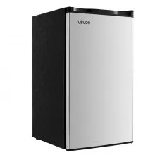 VEVOR Mini Fridge 3.2 Cu.Ft Single Door Compact Small Refrigerator Stainless