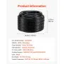 VEVOR Air Compressor Line Kit, 200FT x 3/4", HDPE-Aluminum Compressed Air Piping System, Leak-Proof & Easy-to-Install, Compressed Air Line Tubing Kit for Garages Workshops, Black