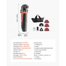 VEVOR Multitool Oscillating Tool 3Amps Corded Oscillating Tool 6 Variable Speeds