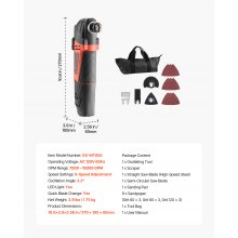 VEVOR Multitool Oscillating Tool 4Amps Corded Oscillating Tool 6 Variable Speeds