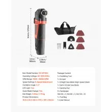 VEVOR Multitool Oscillating Tool 4Amps Corded Oscillating Tool 6 Variable Speeds