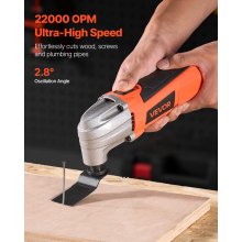 VEVOR Multitool Oscillating Tool 2.2Amp 22000OPM Corded Oscillating Multi Tool