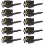 Privacy Door Handle 10 PCS Matte Black Square Door Lever Interior Reversible