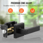 VEVOR Privacy Door Handle, 10 Pack Matte Black Door Lever, Left or Right Handing Reversible Lever with Keyless Lock, 45° Rotation to Open, Universal Square Interior for Bedroom and Bathroom Doors