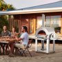 VEVOR Dual Fuel Pizza Oven for Outdoor Use, 22" Portable Pizza Oven, Pellet & Gas Powered Outdoor Pizza Oven with Thickened Cordierite Pizza Stone, Easy to Move with Casters for Camping & Backyard