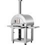VEVOR Dual Fuel Pizza Oven for Outdoor Use, 22" Portable Pizza Oven, Pellet & Gas Powered Outdoor Pizza Oven with Thickened Cordierite Pizza Stone, Easy to Move with Casters for Camping & Backyard