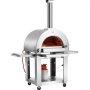 VEVOR Dual Fuel Pizza Oven for Outdoor Use, 22" Portable Pizza Oven, Pellet & Gas Powered Outdoor Pizza Oven with Thickened Cordierite Pizza Stone, Easy to Move with Casters for Camping & Backyard