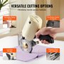 VEVOR Fabric Cutter, 250W Electric Rotary Fabric Cutting Machine, 1.1" Cutting Thickness, Octagonal Knife, with Replacement Blade and Sharpening Stones, for Multi-Layer Cloth Fabric Leather