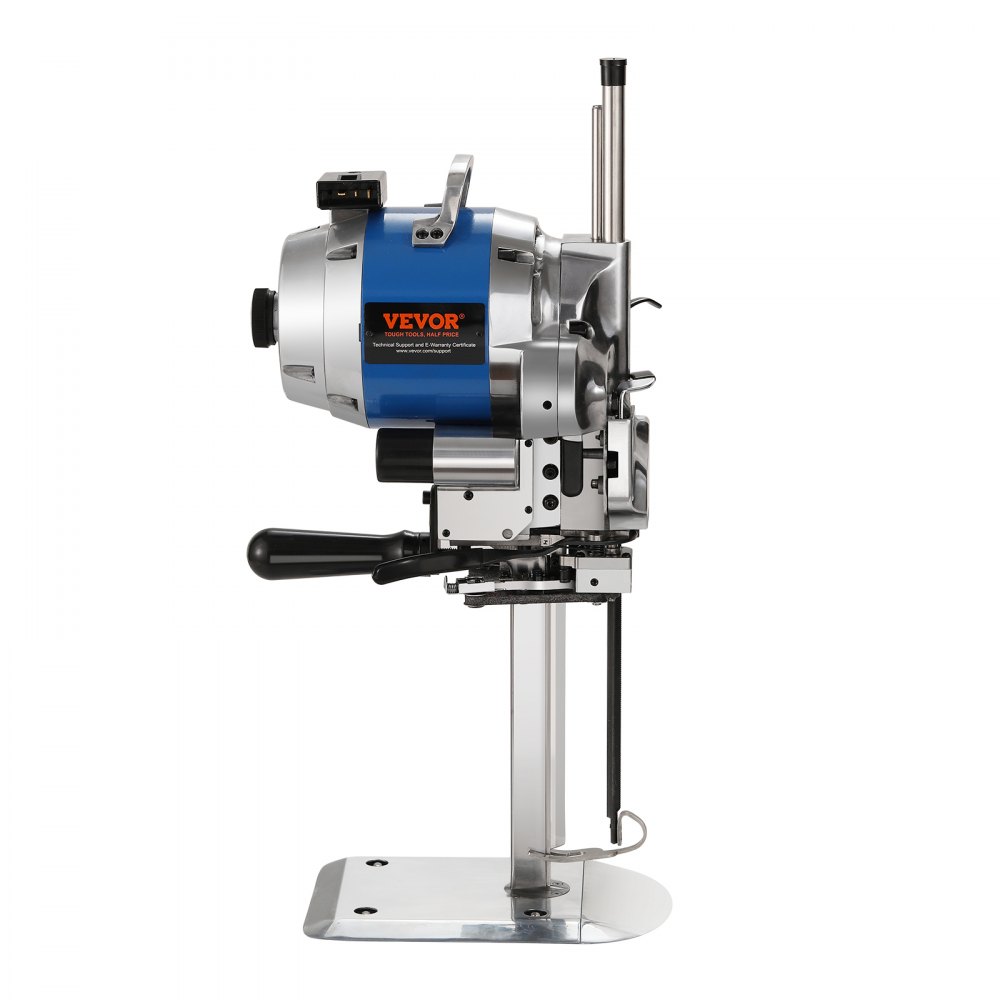VEVOR Fabric Cutter, 750W High-Speed Straight Knife Cloth Cutting Machine, 9.8" Alloy Steel Blade, Industrial Fabric Cutting Machine with Automatic Knife Sharpen, for Multilayer Fabric Leather Cloth