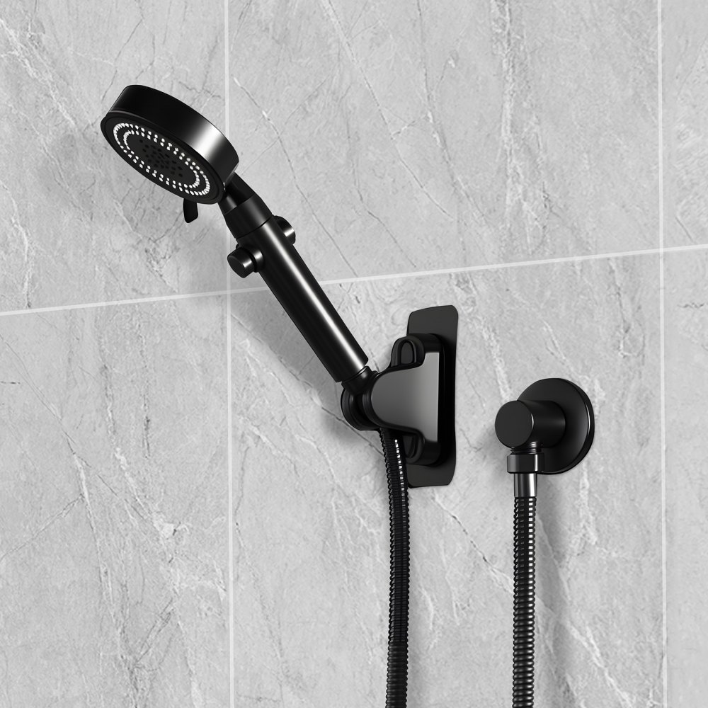 VEVOR Wall Mounted Supply Elbow, Wall Supply Elbow with O-Ring Flange, Tapered 1/2" NPT Female Inlet, Solid Brass Wall Union, Round Walls Union Water Supplying, Matte Black Finish, 1/2" IPS