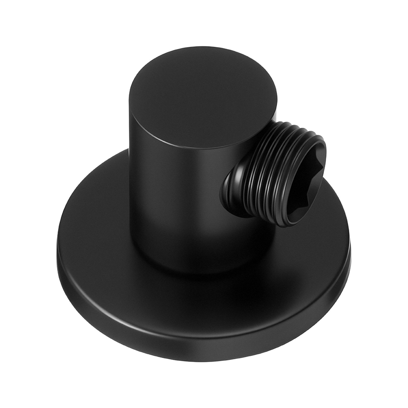 VEVOR Wall Mounted Supply Elbow, Wall Supply Elbow with O-Ring Flange, Tapered 1/2" NPT Female Inlet, Solid Brass Wall Union, Round Walls Union Water Supplying, Matte Black Finish, 1/2" IPS