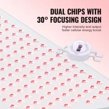 VEVOR Terapia de luz roja para todo el cuerpo, 300 LED de doble chip, pulso de 10 Hz/40 Hz, 3 ajustes de tiempo, panel de terapia de luz roja de 660 nm y infrarrojo cercano de 850 nm para alivio del dolor, curación de heridas, salud de la piel, 300 W