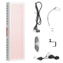 VEVOR Terapia de luz roja para todo el cuerpo, 300 LED de doble chip, pulso de 10 Hz/40 Hz, 3 ajustes de tiempo, panel de terapia de luz roja de 660 nm y infrarrojo cercano de 850 nm para alivio del dolor, curación de heridas, salud de la piel, 300 W