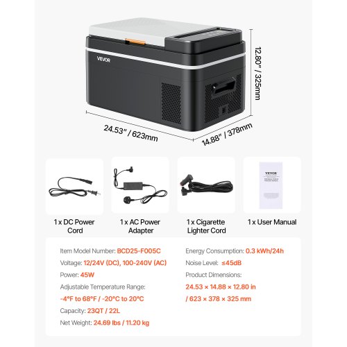 cigarette lighter fridge 20L/18.16Qt Countertop one Door Electric Mini Car car power Dual-Mode Portable Fridge For Your