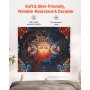 VEVOR Sun and Moon Tapestry Psychedelic Mystic Floral Aesthetic Vintage Tapestry
