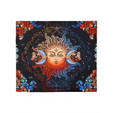 VEVOR Sun and Moon Tapestry Psychedelic Mystic Floral Aesthetic Vintage Tapestry