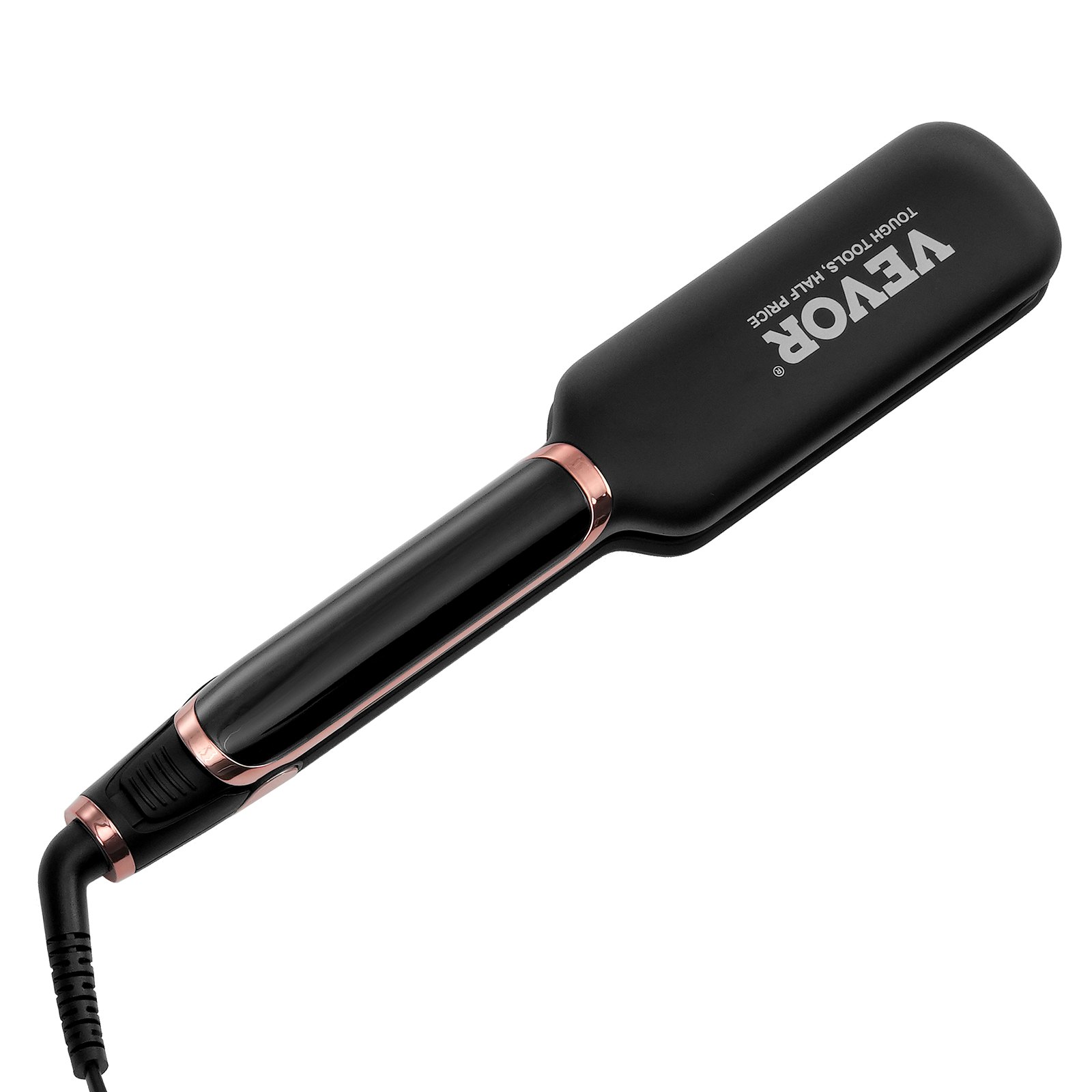 VEVOR Hair Straightener, 2-inch Titanium Flat Iron - with Infrared Technology and Negative Ions, Fast Heating Hair Straightener Flat Iron with LCD Display and 11 Temp Levels for Salon Home Travel