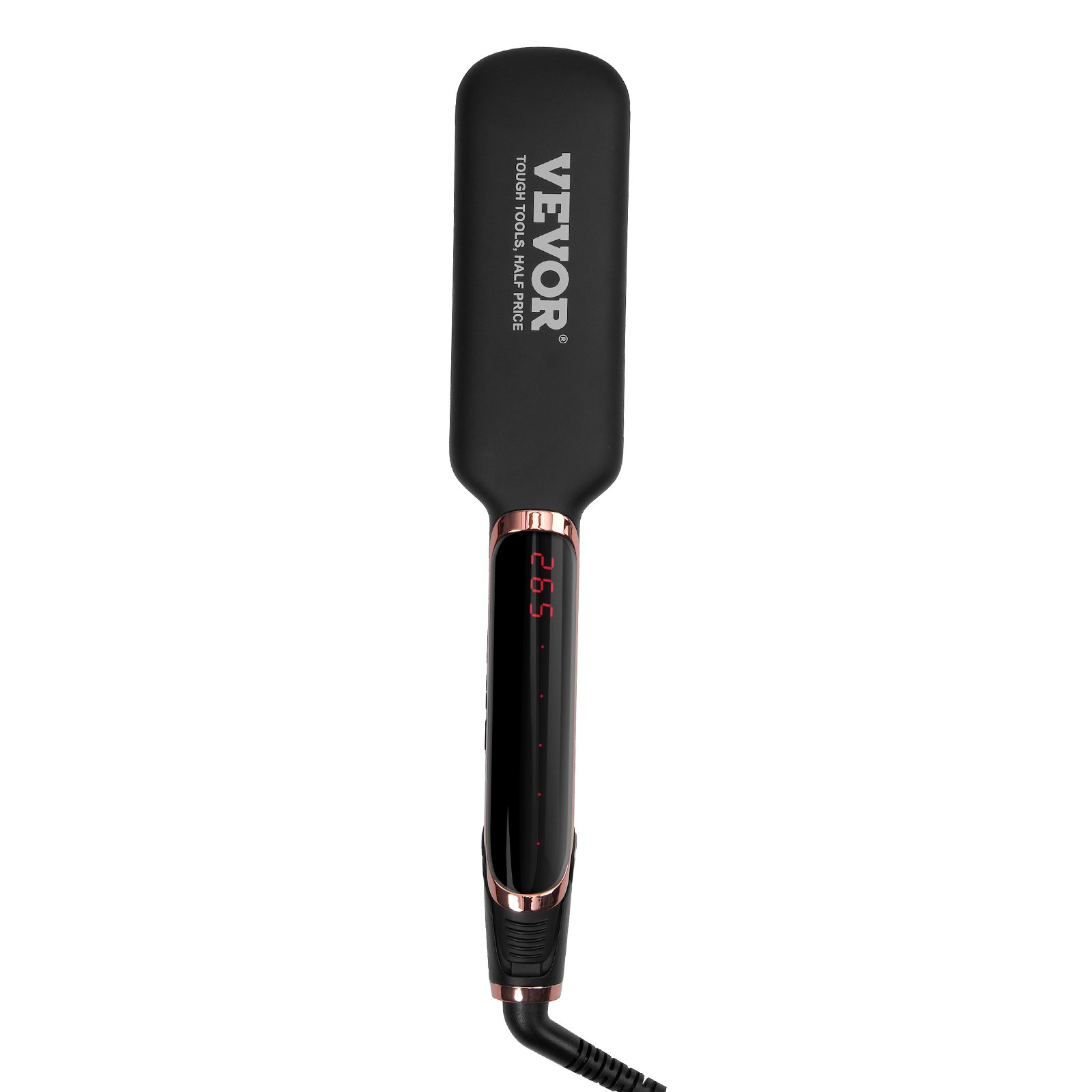 VEVOR Hair Straightener, 2-inch Titanium Flat Iron - with Infrared Technology and Negative Ions, Fast Heating Hair Straightener Flat Iron with LCD Display and 11 Temp Levels for Salon Home Travel