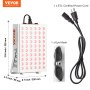 VEVOR Red Light Therapy for Body Face, 60 Dual-Chip LEDs, Red 660nm & Near Infrared 850nm Combo, High Power Red Light Therapy Panel for Recovery, Pain Relief, Wound Healing, Skin Health, 80W