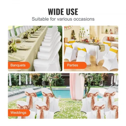Housses De Siège De Chaise Extensibles En élasthanne - Blanc, Pour Protéger Et Décorer, Lot De 1
