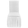 VEVOR Stretch Spandex Folding Chair Covers, Universal Fitted Chair Cover with Skirt, Removable Washable Protective Slipcovers, for Wedding, Holiday, Banquet, Party, Celebration, Dining (4 PCS White)