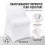 VEVOR Stretch Spandex Folding Chair Covers, Universal Fitted Chair Cover, Removable Washable Protective Slipcovers, for Wedding, Holiday, Banquet, Party, Celebration, Dining (50PCS White)