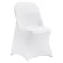 VEVOR 50PCS White Stretch Spandex Folding Chair Covers, Universal Fitted Chair Cover, Removable Washable Protective Slipcovers, for Wedding, Holiday, Banquet, Party, Celebration, Dining